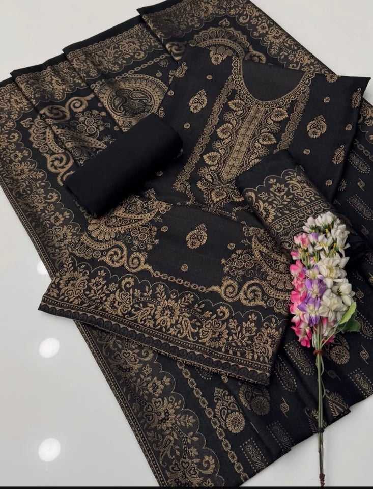 Pashmina wool Jaquard Dress