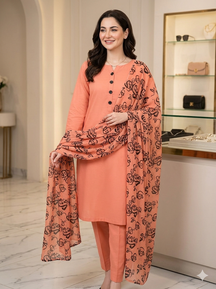 Calligraphy 3 pc Dress