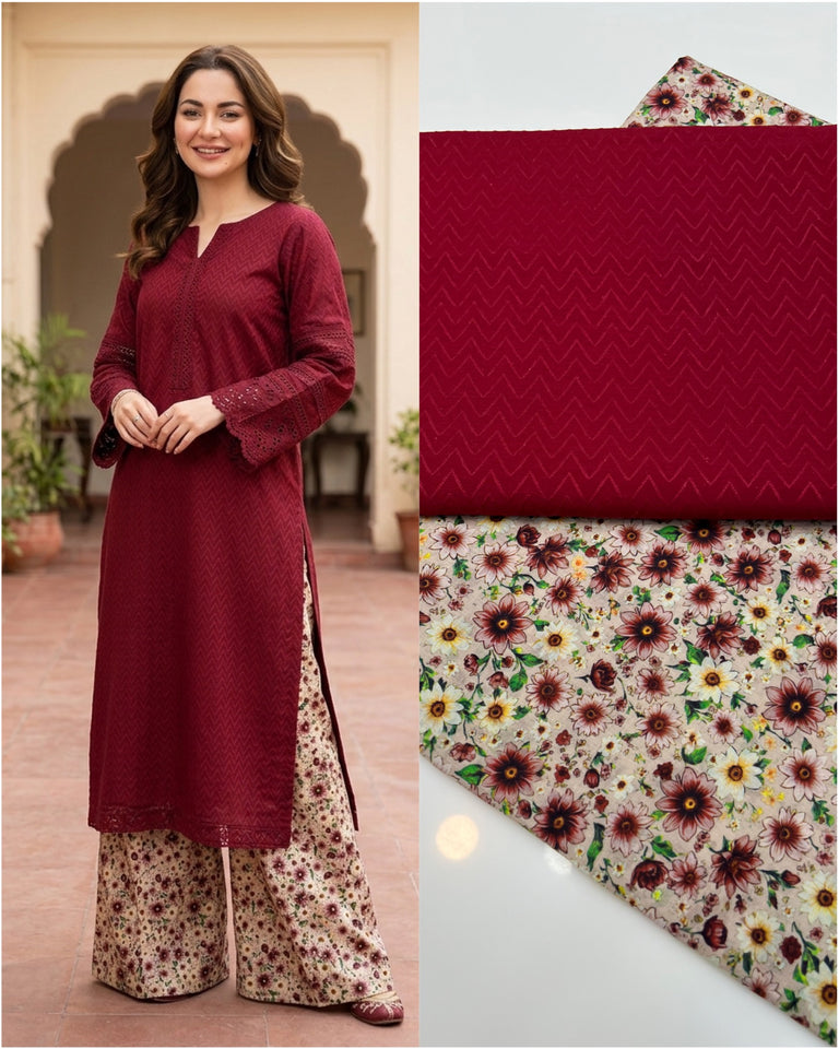 Chikan kari 2 pc Dress