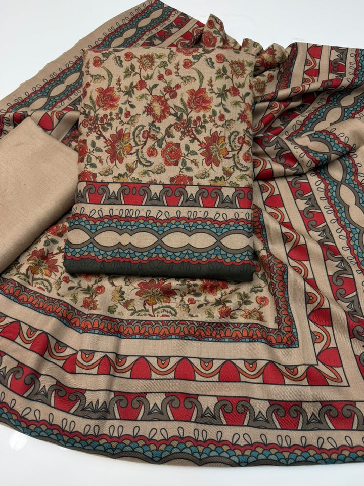 kalamkari Pashmina wool Dress