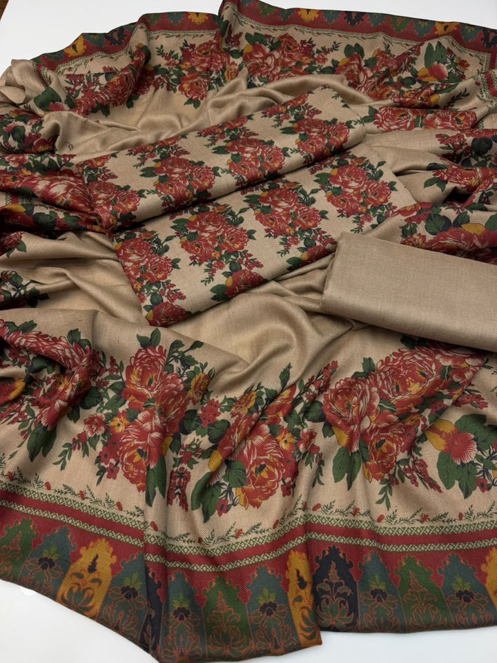 kalamkari Pashmina wool Dress