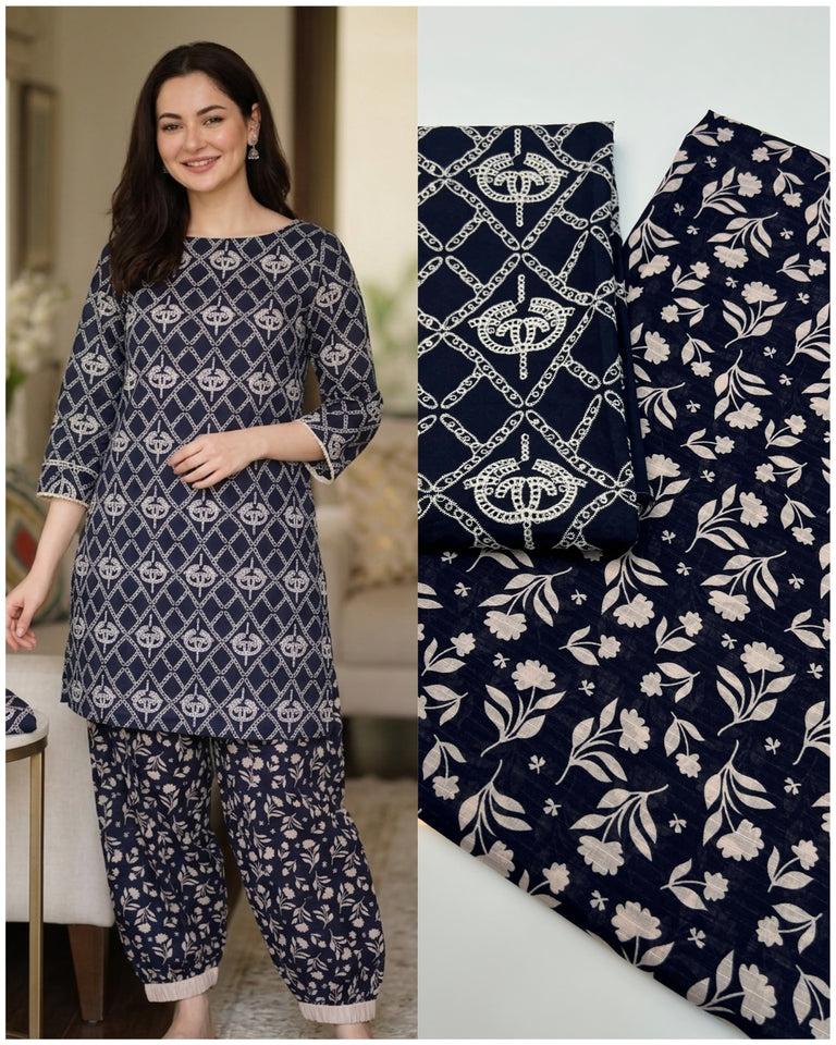Chikan kari 2 pc dress
