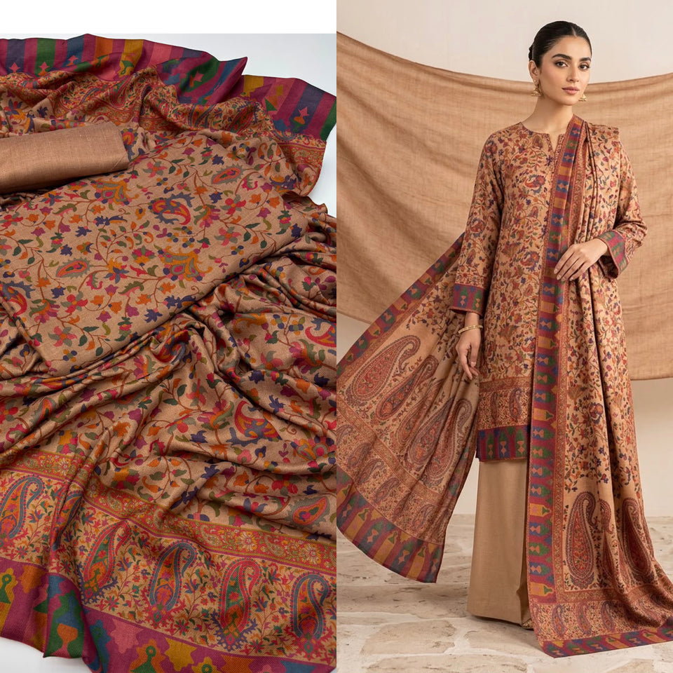 kalamkari Pashmina wool Dress