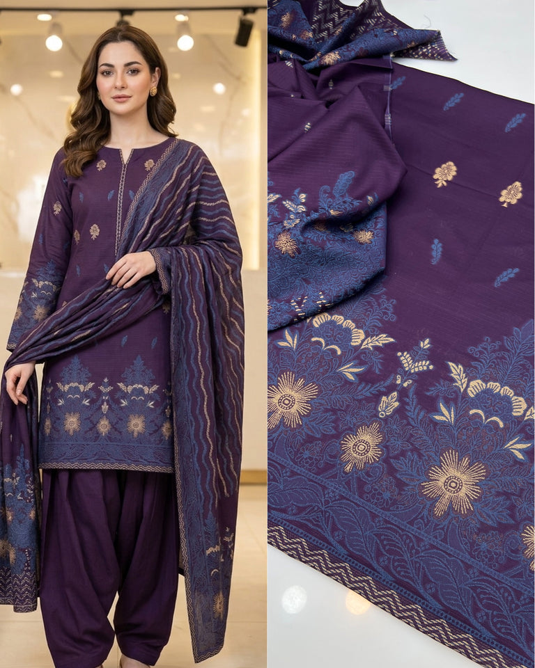 Tawakal Brand lawn Jaquard Dress