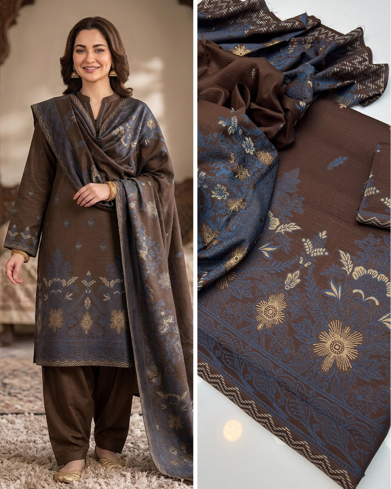 Tawakal Brand lawn Jaquard Dress