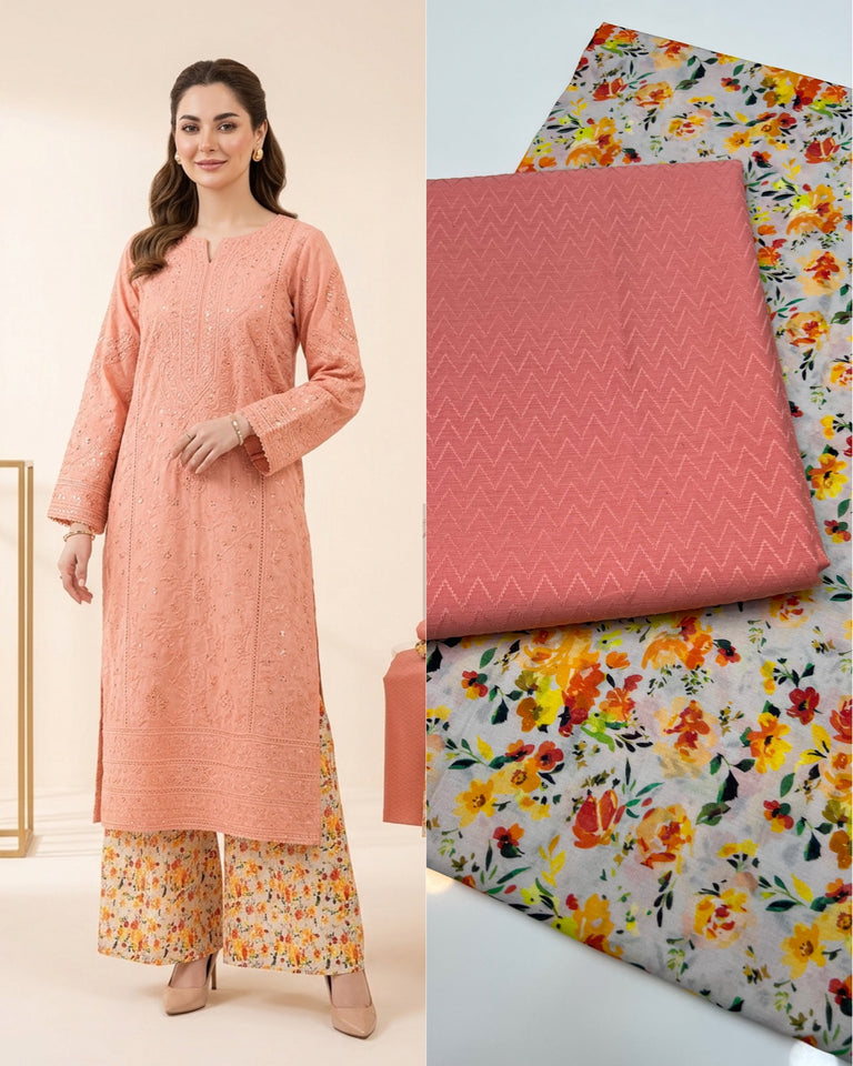 Chikan kari 2 pc Dress