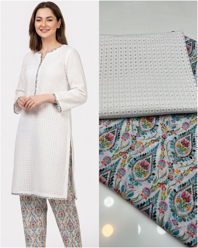 Chikan kari 2 pc dress