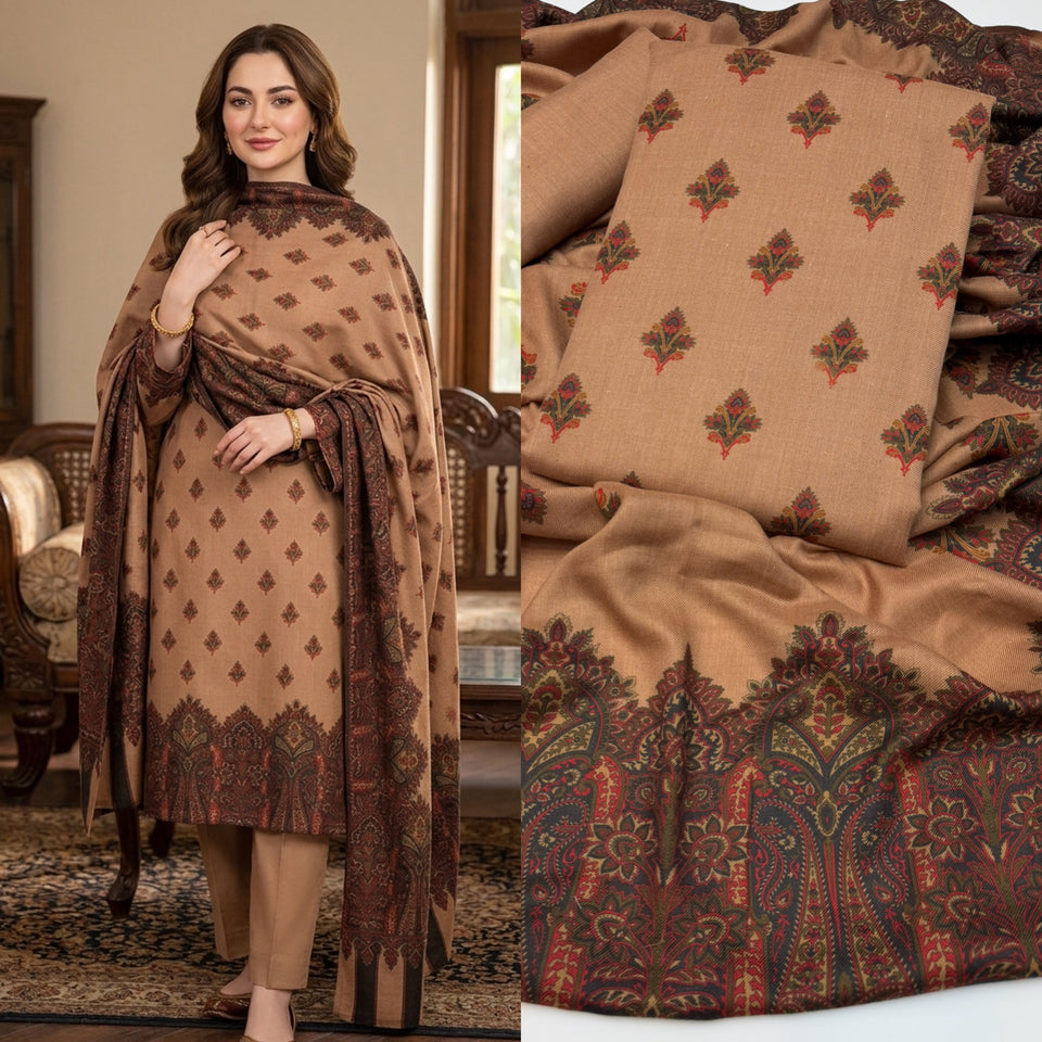 kalamkari Pashmina wool Dress
