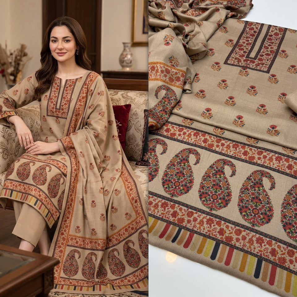 kalamkari Pashmina wool Dress