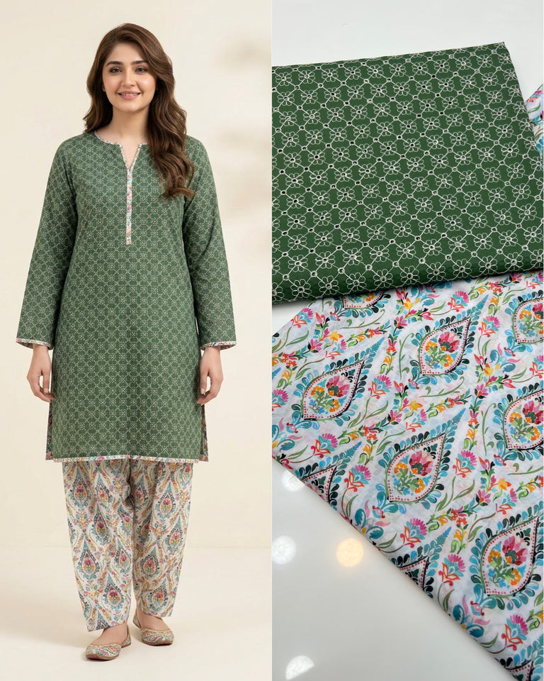Chikan kari 2 pc dress
