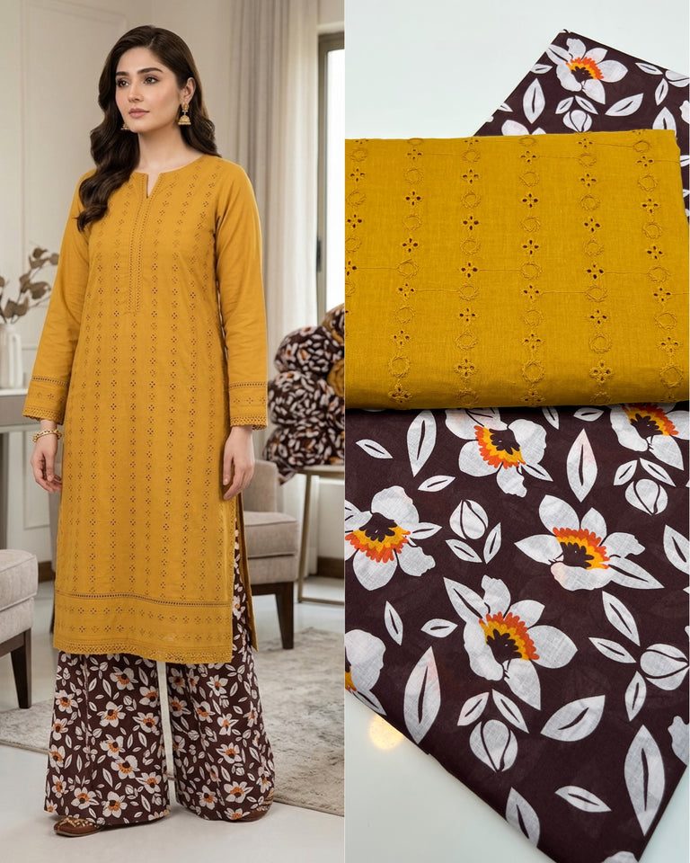 Boring lawn chikan kari 2 pc Dress