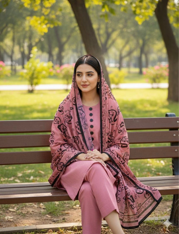 Calligraphy 3 pc Dress