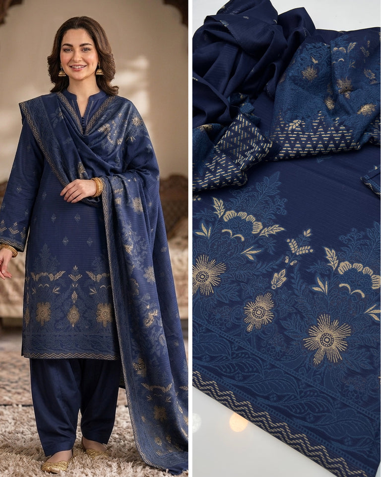 Tawakal Brand lawn Jaquard Dress