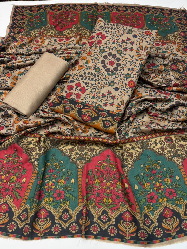 kalamkari Pashmina wool Dress