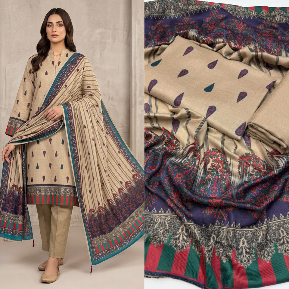 kalamkari Pashmina wool Dress