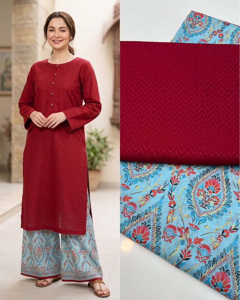 Chikan kari 2 pc Dress