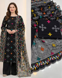 Lanw Embroidery 3 pc Dress