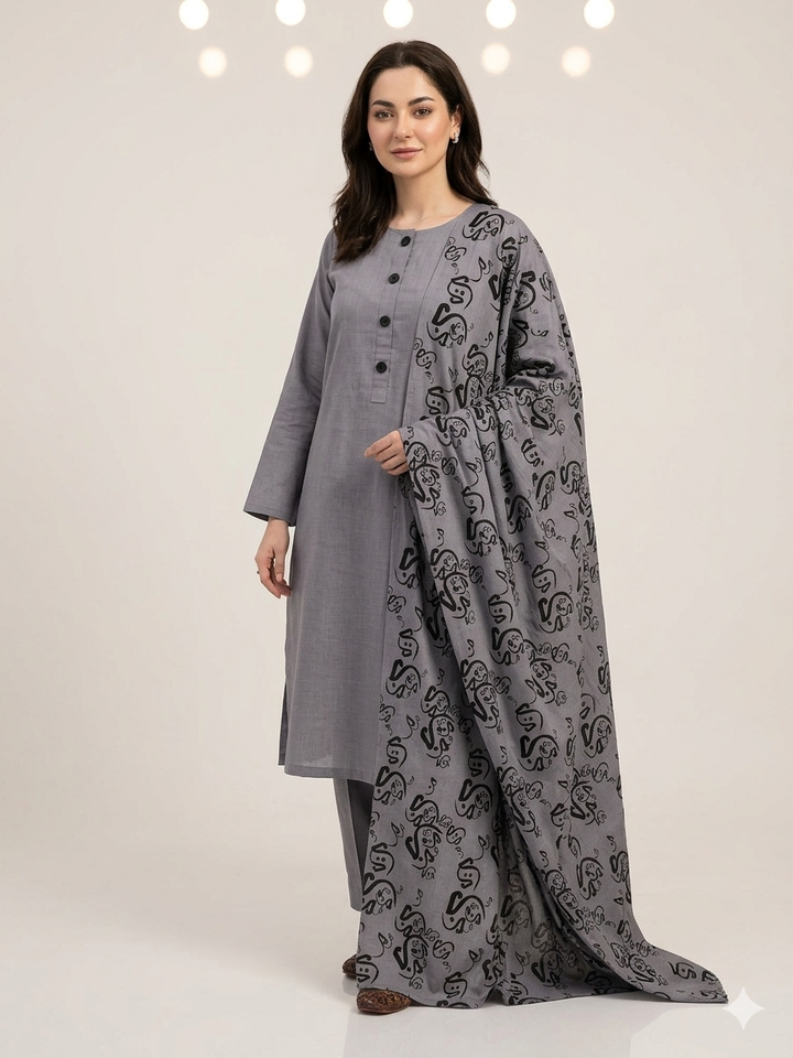 Calligraphy 3 pc Dress