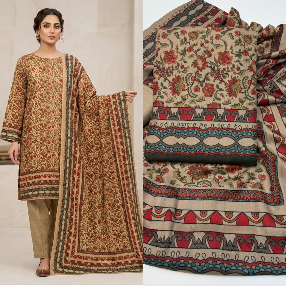 kalamkari Pashmina wool Dress