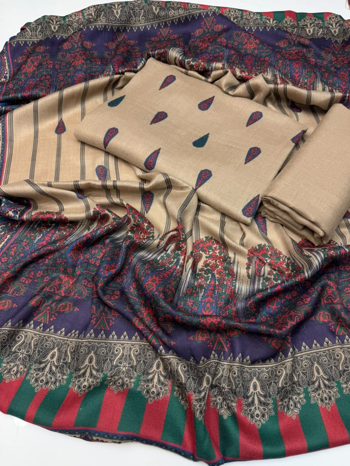 kalamkari Pashmina wool Dress