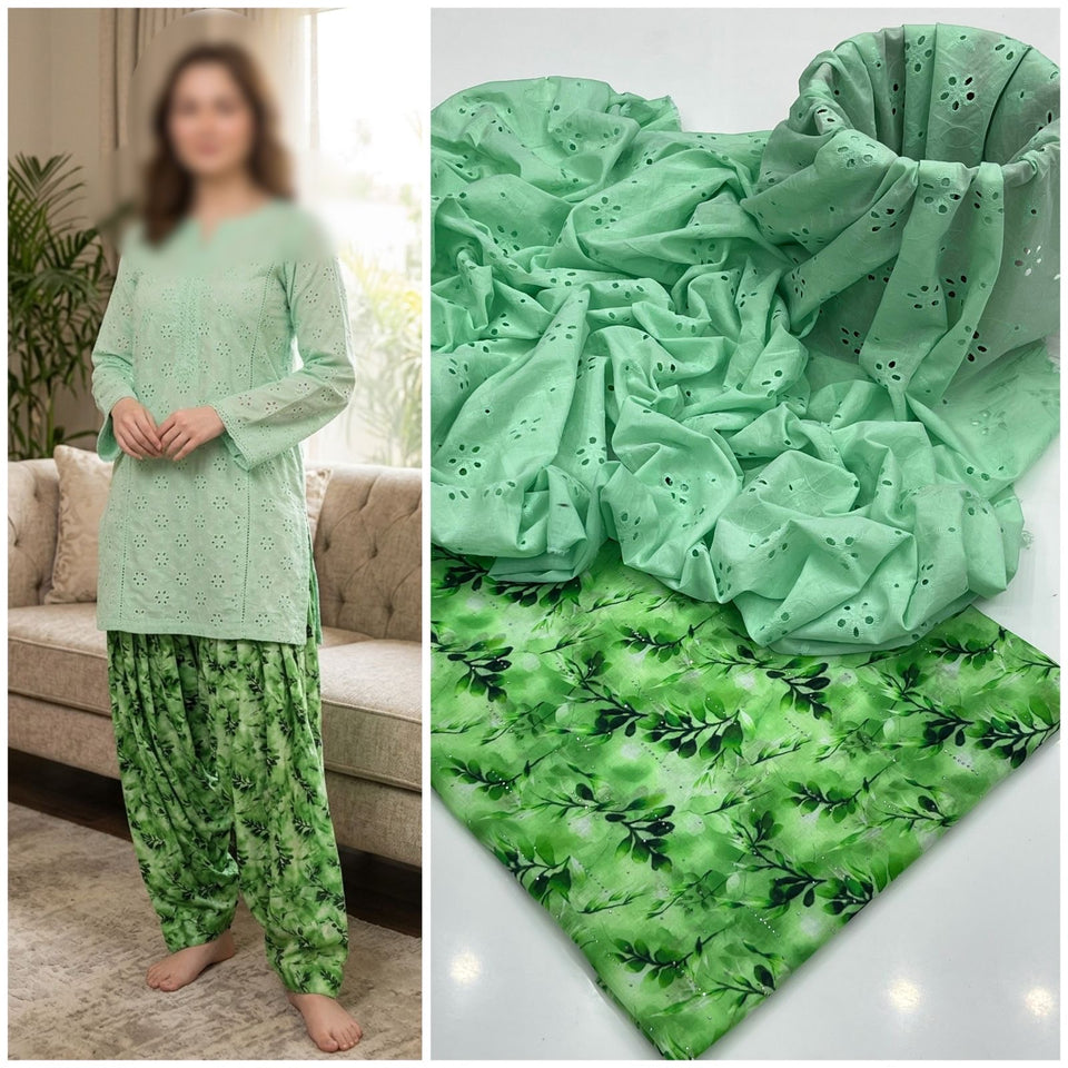 Chikan kari 2 pc Dress
