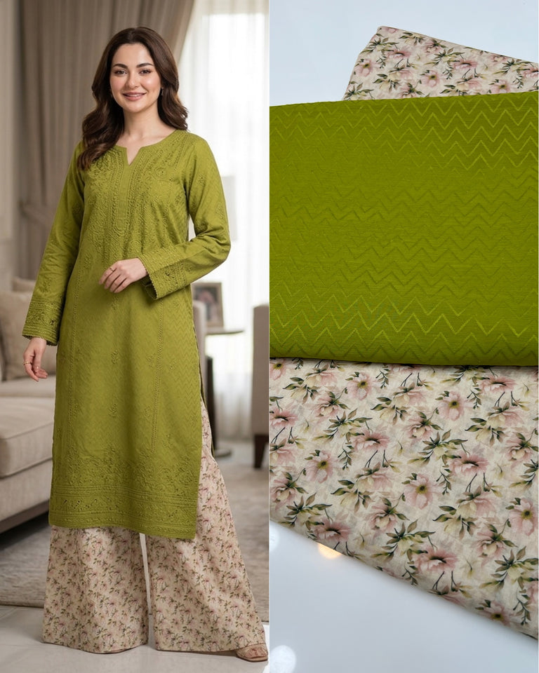 Chikan kari 2 pc Dress