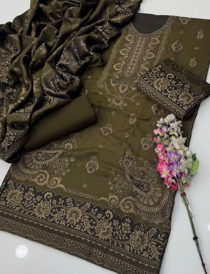 Pashmina wool Jaquard Dress