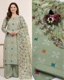 Lanw Embroidery 3 pc Dress