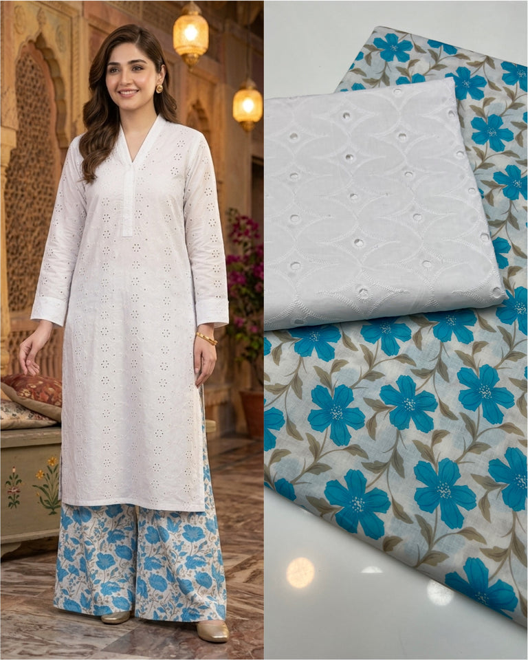 Boring lawn chikan kari 2 pc Dress