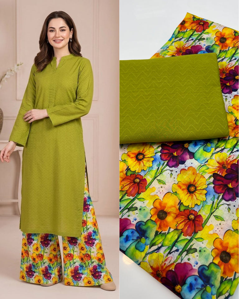 Chikan kari 2 pc Dress