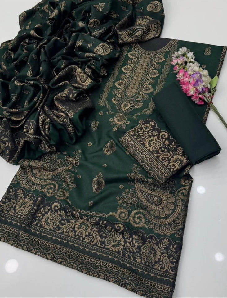 Pashmina wool Jaquard Dress