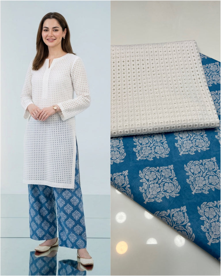 Chikan kari 2 pc dress